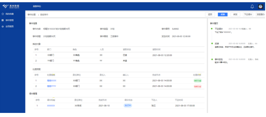 預案執行在線跟蹤